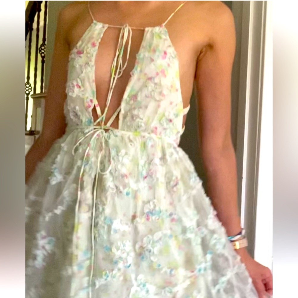 For love and lemons floral chiffon dress